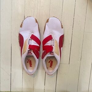 Puma Red and White Sneakers Casual Athletic Style
